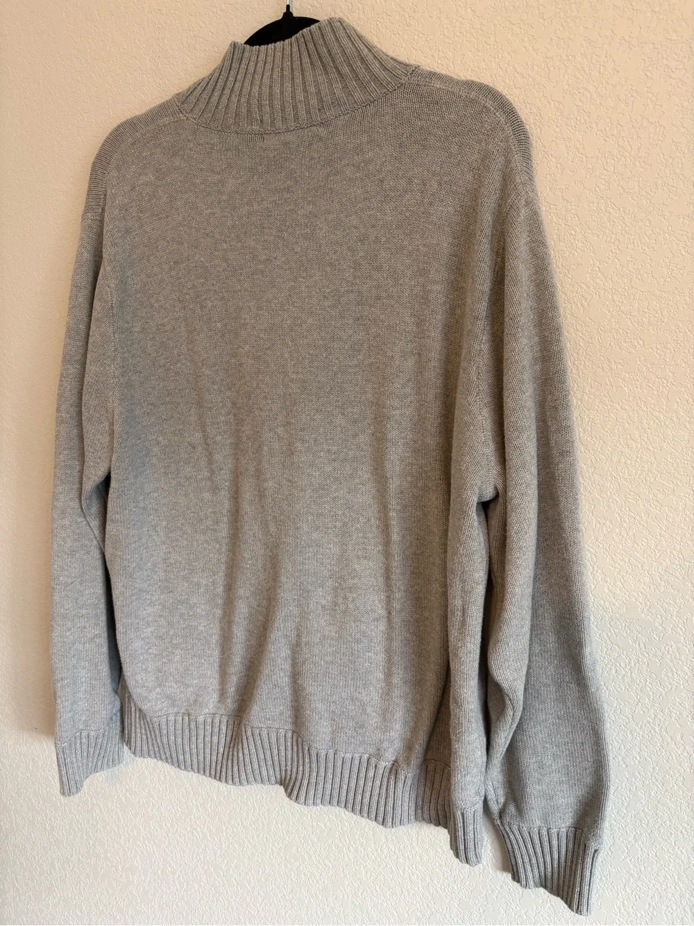 J.Crew Full Zip Sweater Gray Cotton Knit Cardigan Men’s XL